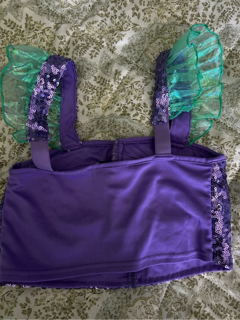 Disney little mermaid top sparkle glitter child small